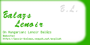 balazs lenoir business card